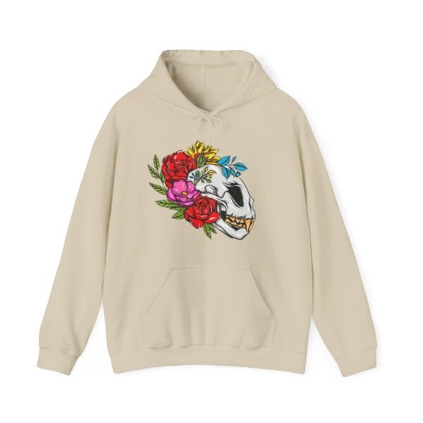 Skull Roses Tattoo Flowers Hoodie, Gothic Sweatshirt, Edgy Pullover, Dark Floral - Image 13