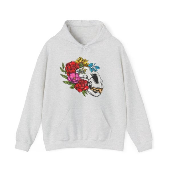 Skull Roses Tattoo Flowers Hoodie, Gothic Sweatshirt, Edgy Pullover, Dark Floral - Image 5