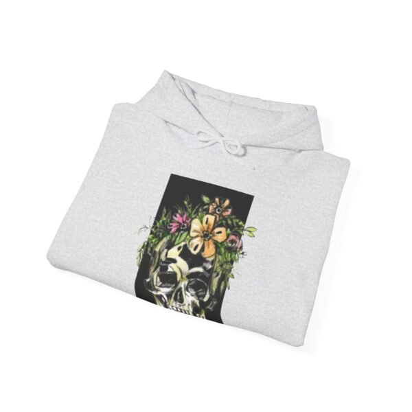 Skull Roses Tattoo Flowers Hoodie, Gothic Sweatshirt, Edgy Pullover, Dark Floral - Image 8