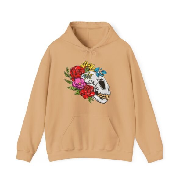 Skull Roses Tattoo Flowers Hoodie, Gothic Sweatshirt, Edgy Pullover, Dark Floral - Image 21