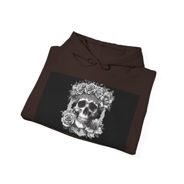 Skull Roses Tattoo Flowers Hoodie, Gothic Sweatshirt, Edgy Pullover, Dark Floral - Image 36