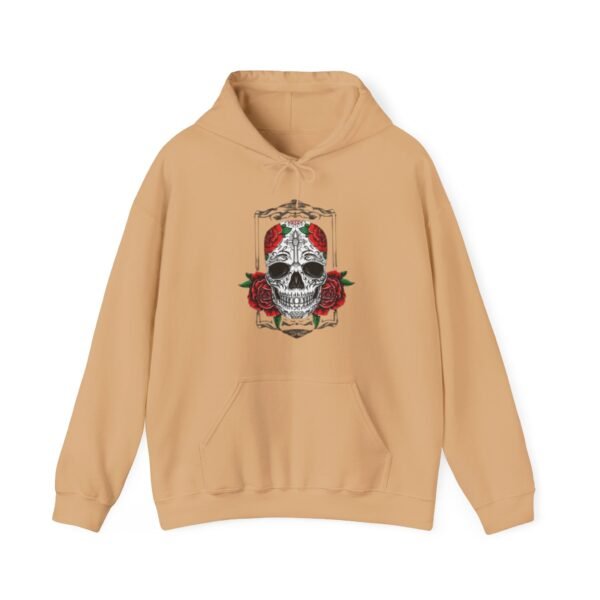 Skull Roses Tattoo Flowers Hoodie, Gothic Sweatshirt, Edgy Pullover, Dark Floral - Image 21