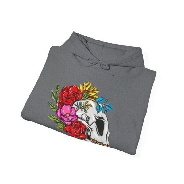 Skull Roses Tattoo Flowers Hoodie, Gothic Sweatshirt, Edgy Pullover, Dark Floral - Image 44