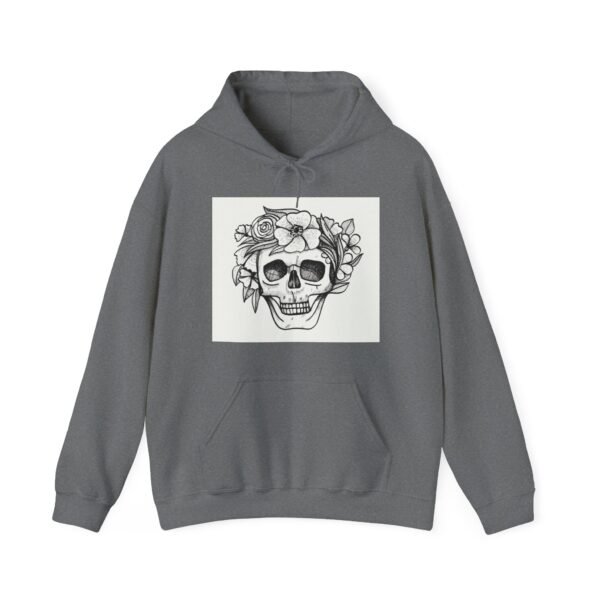 Skull Roses Tattoo Flowers Hoodie, Gothic Sweatshirt, Edgy Pullover, Dark Floral - Image 41