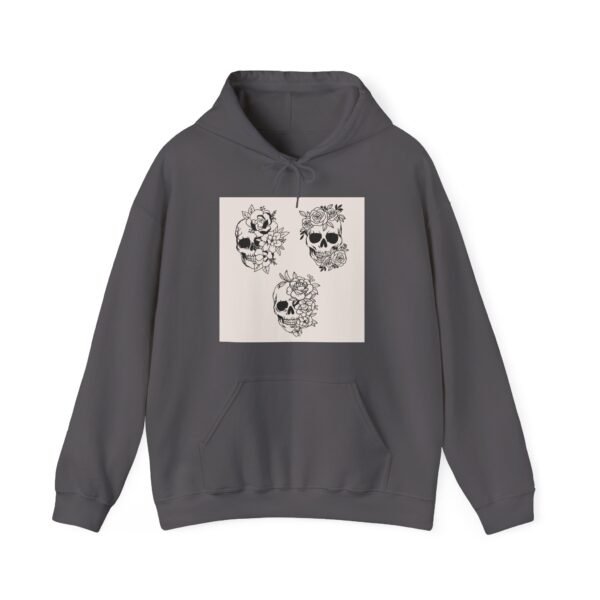 Skull Roses Tattoo Flowers Hoodie, Gothic Sweatshirt, Edgy Pullover, Dark Floral - Image 45