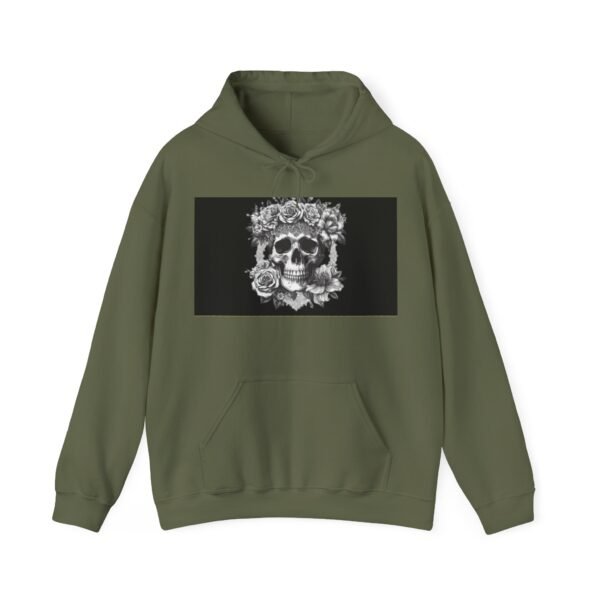 Skull Roses Tattoo Flowers Hoodie, Gothic Sweatshirt, Edgy Pullover, Dark Floral - Image 37