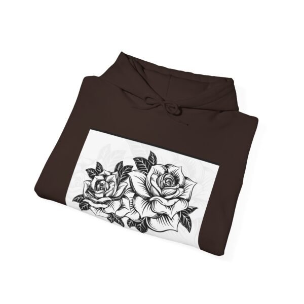 Skull Roses Tattoo Flowers Hoodie, Gothic Sweatshirt, Edgy Pullover, Dark Floral - Image 36