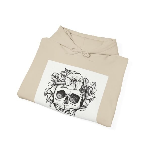 Skull Roses Tattoo Flowers Hoodie, Gothic Sweatshirt, Edgy Pullover, Dark Floral - Image 16