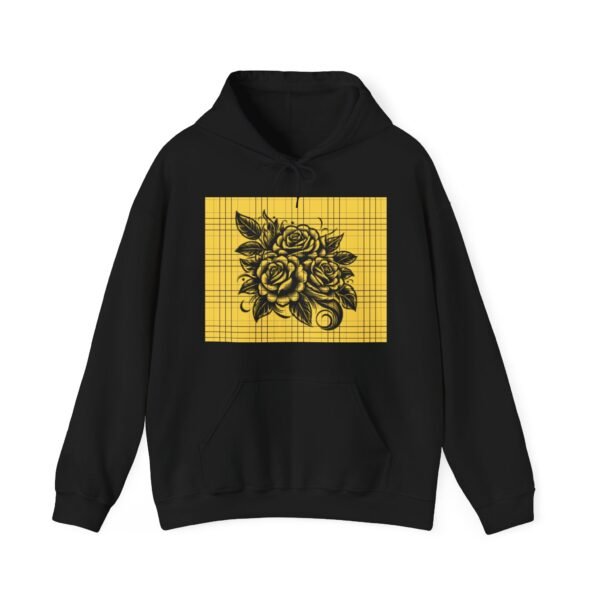 Skull Roses Tattoo Flowers Hoodie, Gothic Sweatshirt, Edgy Pullover, Dark Floral - Image 9