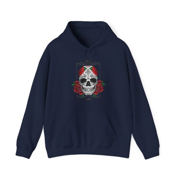 Skull Roses Tattoo Flowers Hoodie, Gothic Sweatshirt, Edgy Pullover, Dark Floral - Image 53