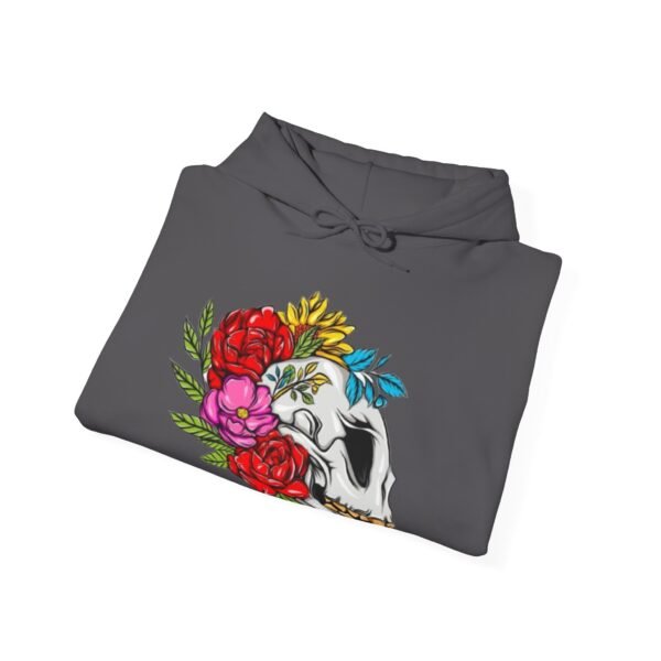 Skull Roses Tattoo Flowers Hoodie, Gothic Sweatshirt, Edgy Pullover, Dark Floral - Image 48