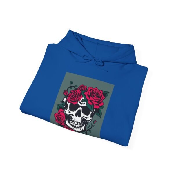 Skull Roses Tattoo Flowers Hoodie, Gothic Sweatshirt, Edgy Pullover, Dark Floral - Image 52