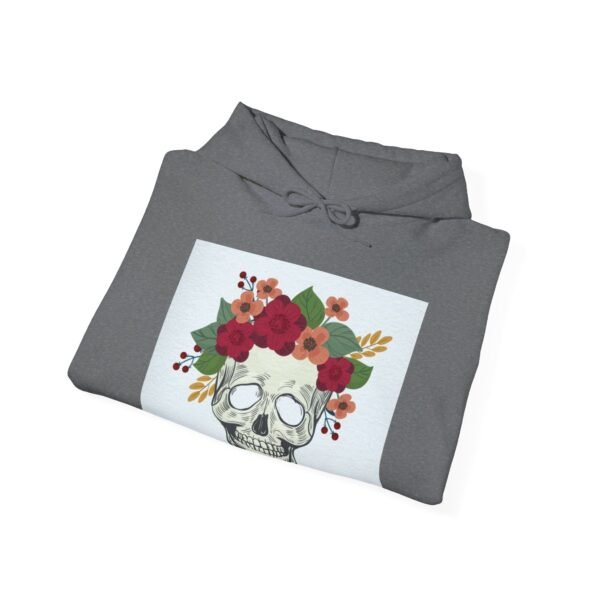 Skull Roses Tattoo Flowers Hoodie, Gothic Sweatshirt, Edgy Pullover, Dark Floral - Image 44