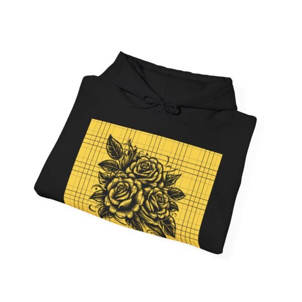 Skull Roses Tattoo Flowers Hoodie, Gothic Sweatshirt, Edgy Pullover, Dark Floral - Image 12