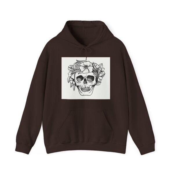 Skull Roses Tattoo Flowers Hoodie, Gothic Sweatshirt, Edgy Pullover, Dark Floral - Image 33