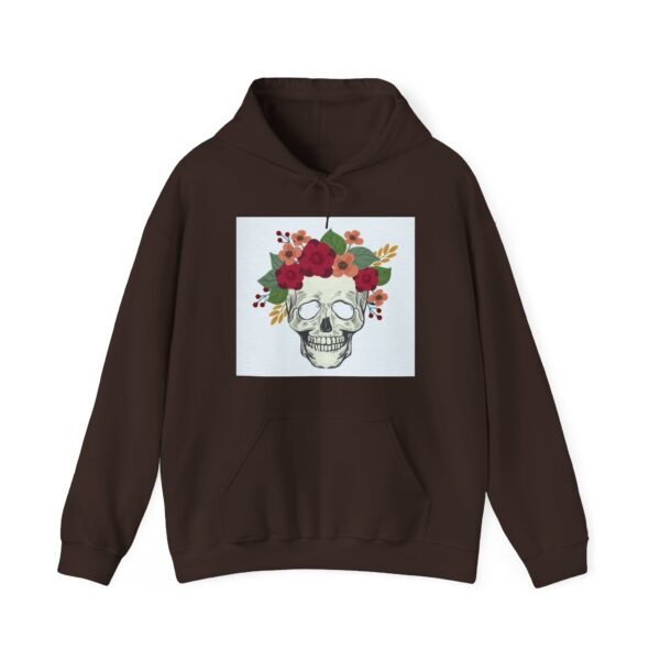 Skull Roses Tattoo Flowers Hoodie, Gothic Sweatshirt, Edgy Pullover, Dark Floral - Image 33
