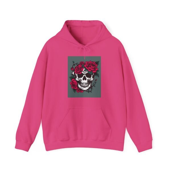 Skull Roses Tattoo Flowers Hoodie, Gothic Sweatshirt, Edgy Pullover, Dark Floral - Image 61