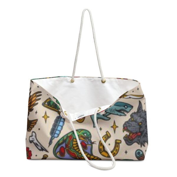 Tattoo Art Pattern Print Style Weekender Bag - Image 3