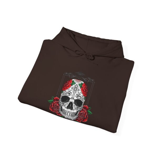 Skull Roses Tattoo Flowers Hoodie, Gothic Sweatshirt, Edgy Pullover, Dark Floral - Image 36