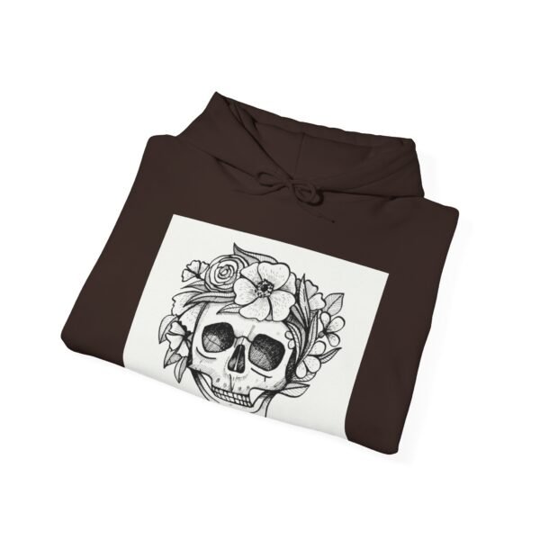Skull Roses Tattoo Flowers Hoodie, Gothic Sweatshirt, Edgy Pullover, Dark Floral - Image 36