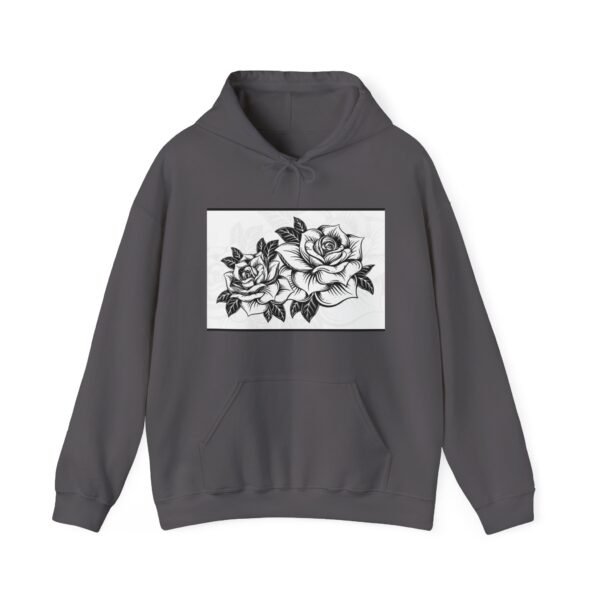 Skull Roses Tattoo Flowers Hoodie, Gothic Sweatshirt, Edgy Pullover, Dark Floral - Image 45