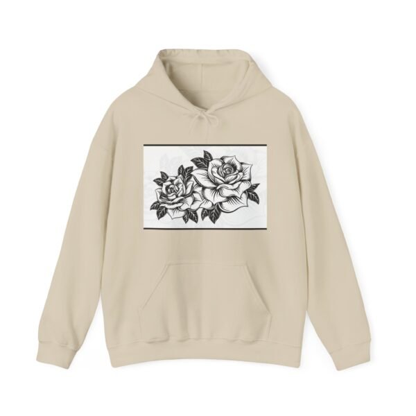 Skull Roses Tattoo Flowers Hoodie, Gothic Sweatshirt, Edgy Pullover, Dark Floral - Image 13