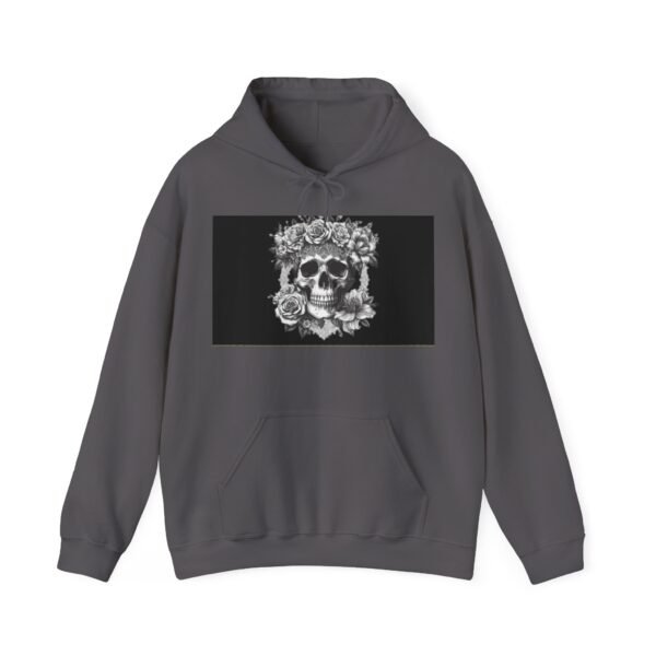 Skull Roses Tattoo Flowers Hoodie, Gothic Sweatshirt, Edgy Pullover, Dark Floral - Image 45