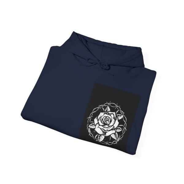 Skull Roses Tattoo Flowers Hoodie, Gothic Sweatshirt, Edgy Pullover, Dark Floral - Image 56