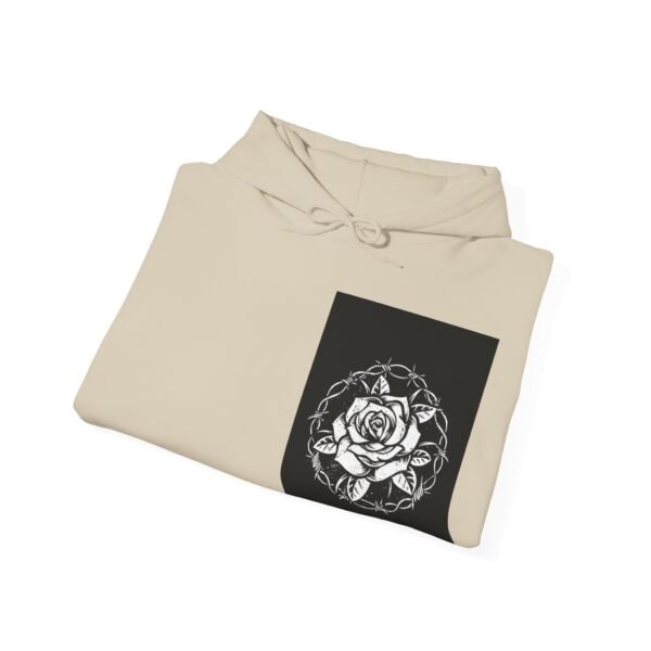 Skull Roses Tattoo Flowers Hoodie, Gothic Sweatshirt, Edgy Pullover, Dark Floral - Image 16