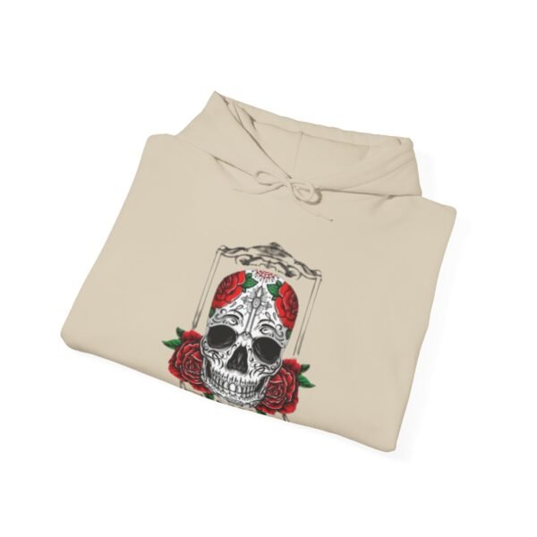 Skull Roses Tattoo Flowers Hoodie, Gothic Sweatshirt, Edgy Pullover, Dark Floral - Image 16