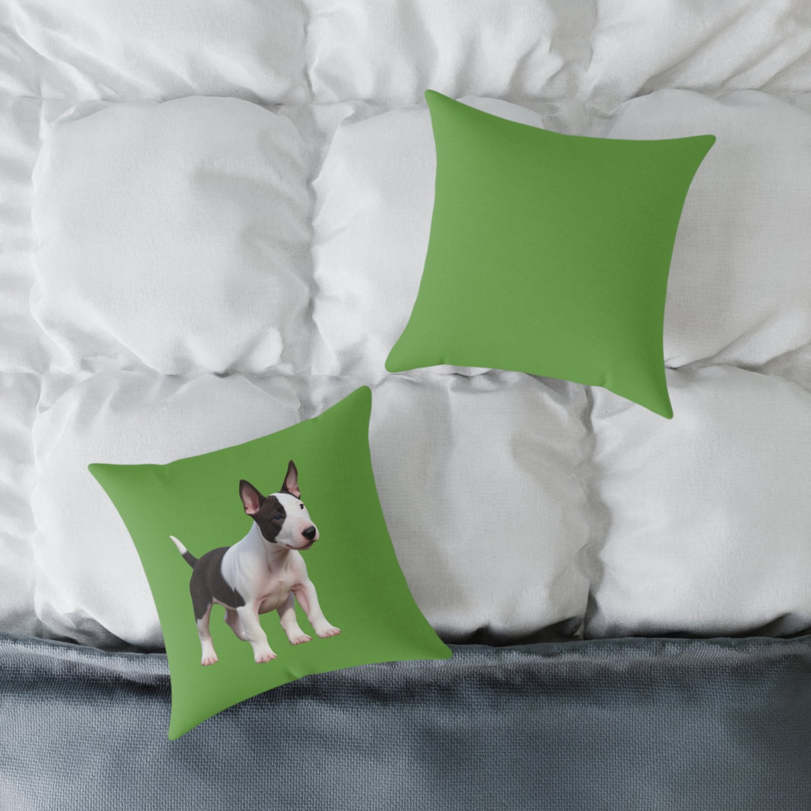 English Bull Terrier Square Poly Canvas Pillow - Image 4