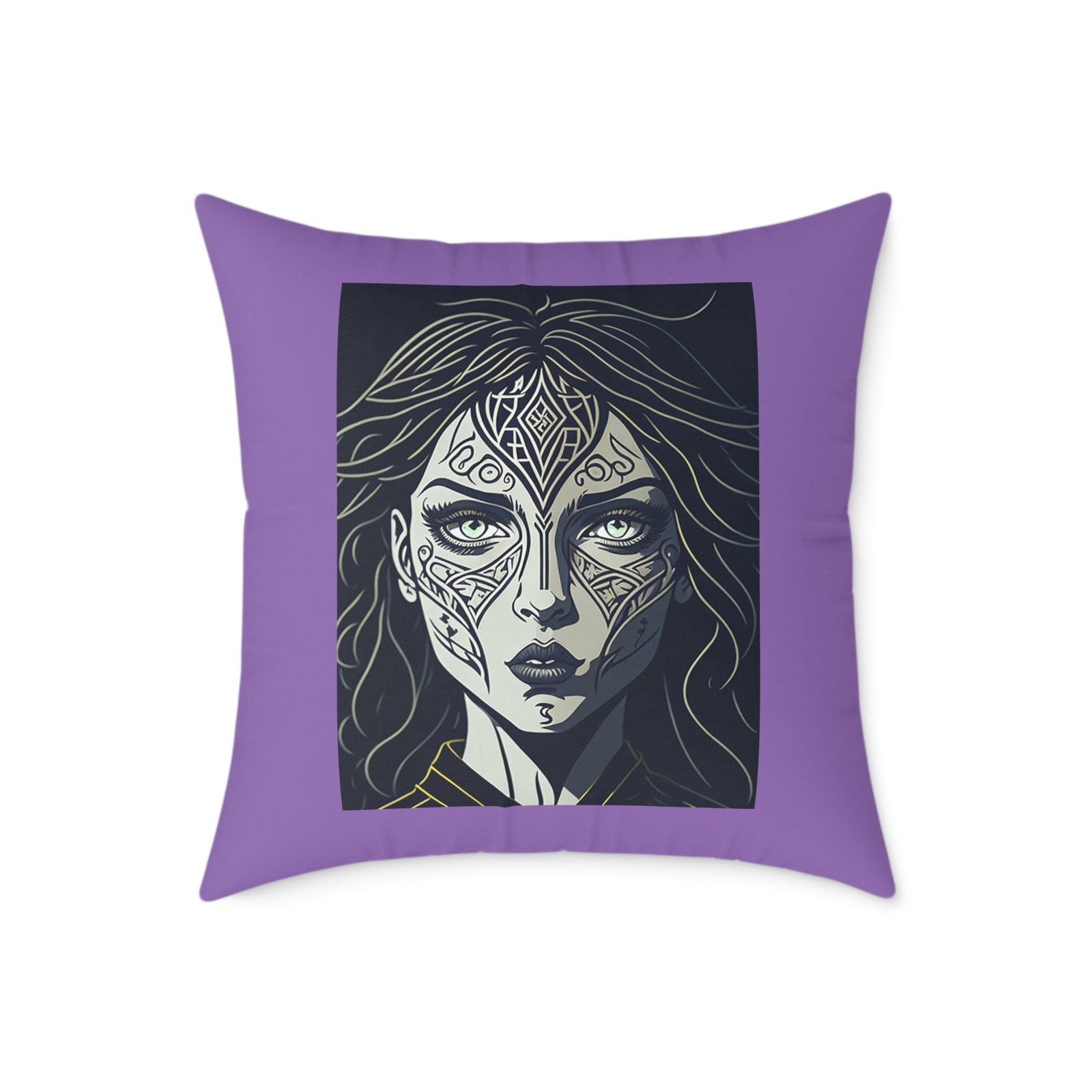 Subdued Print Square Poly Canvas Pillow - Image 13