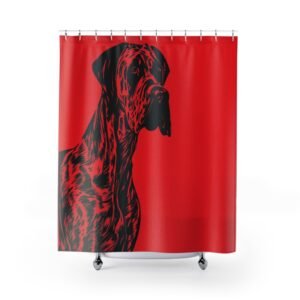 Great Dane Dog Lover Funny Shower Curtain | Cozy Pet Decor, Dog Lover Gift, Rustic Bathroom Accessory, Home Decoration