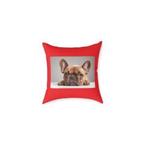 Pet Dog Puppy 08 French Bulldog Square Poly Canvas Pillow Cushion.08