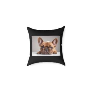 Dog Puppy Pet Cishion 8 French Bulldog Square Poly Canvas Pillow 08