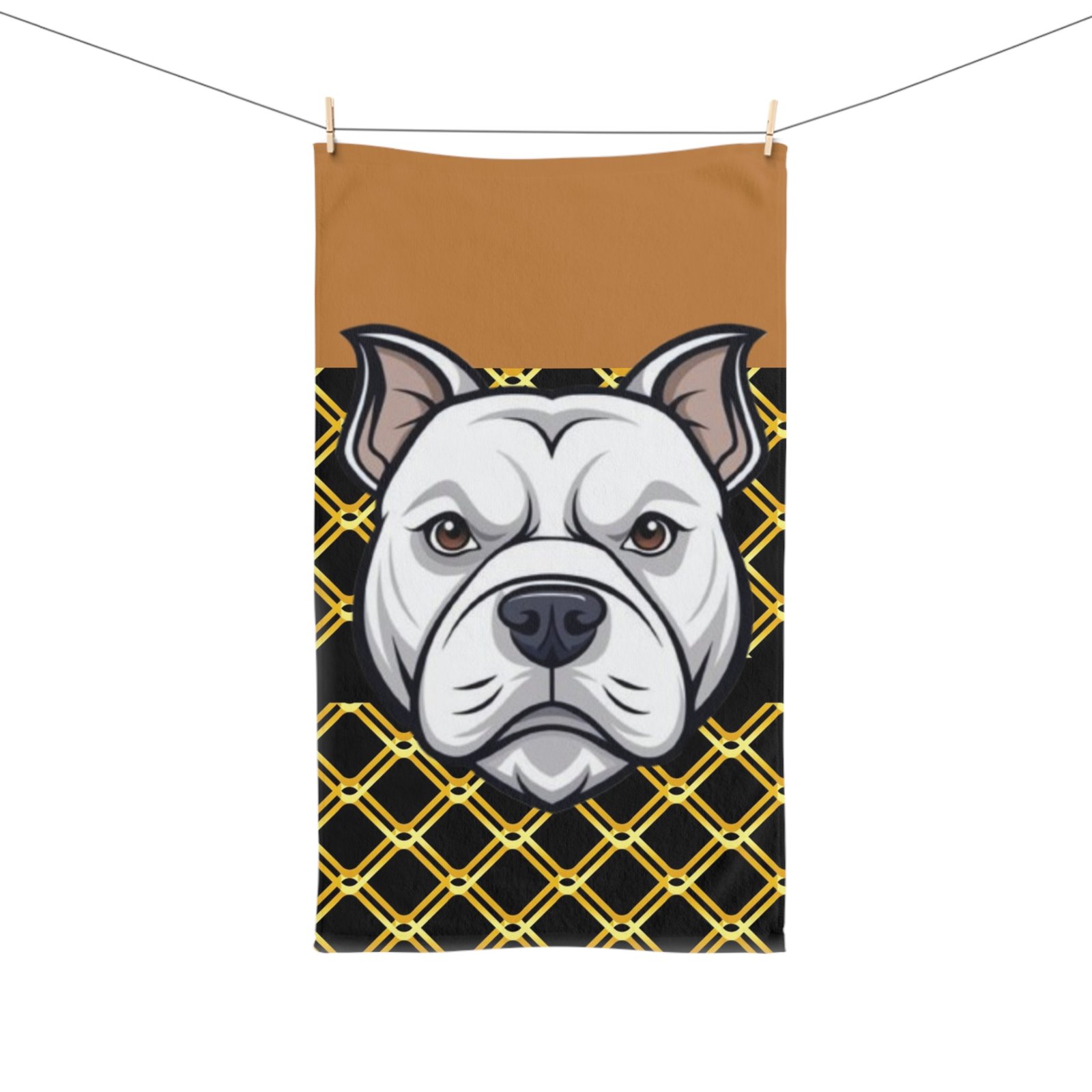 Terrier Plaid Hand Towel, Dog Lover Gift, Kitchen Decor, Pet Accessories, Unique Home Decor, Holiday Gift Idea - Image 3