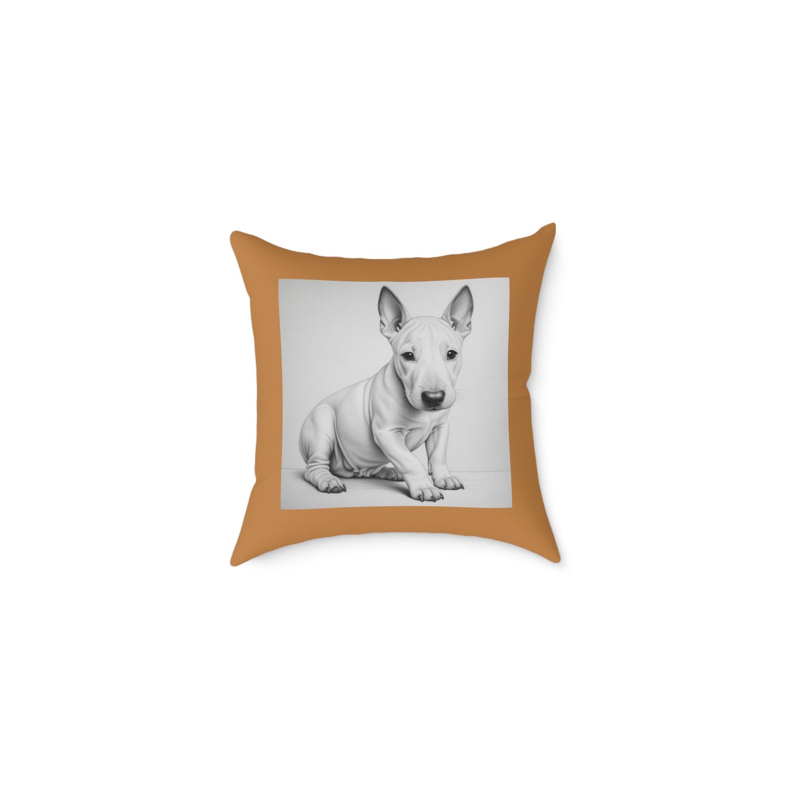 English Bull Terrier Square Poly Canvas Pillow