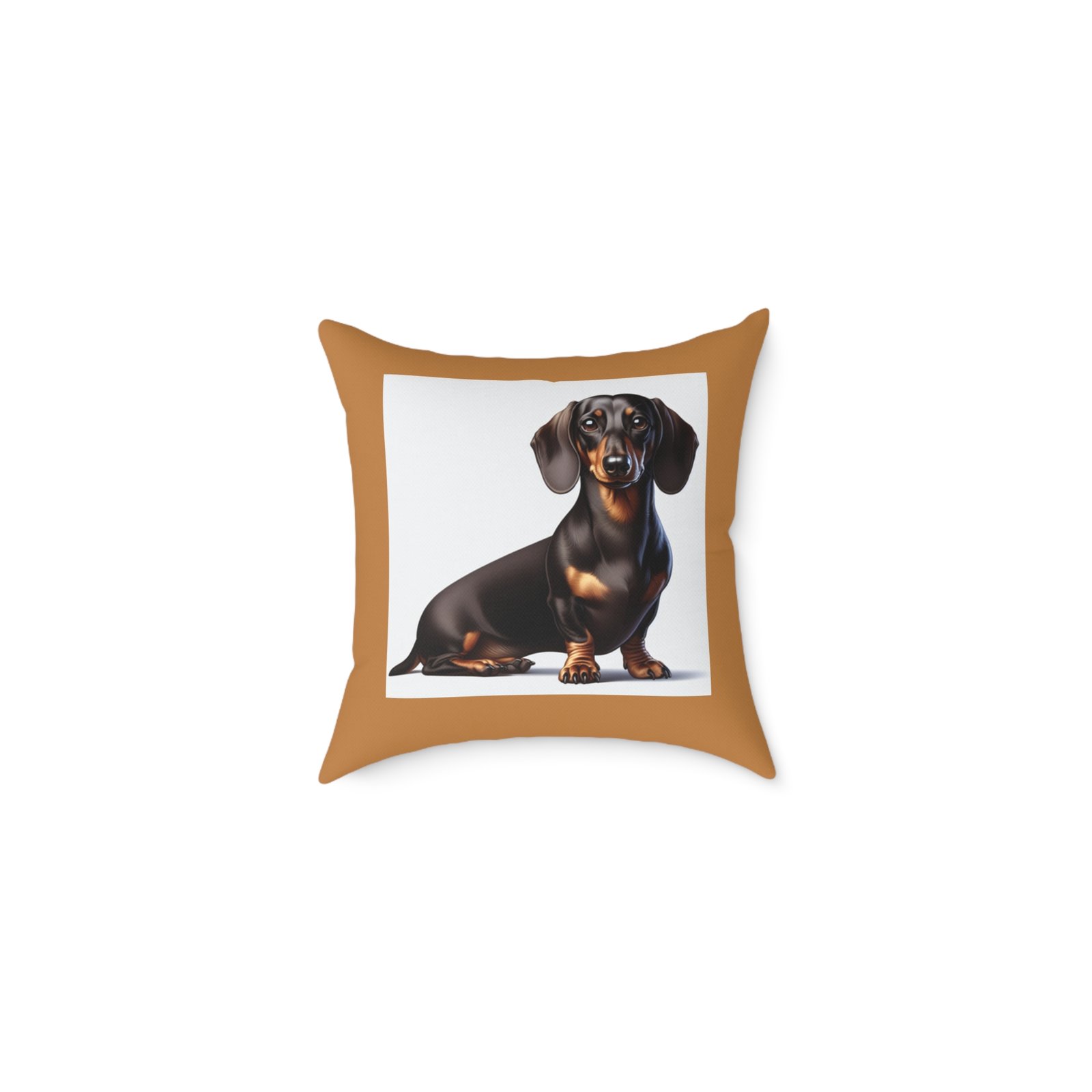 Dachund Dog Pet Puppy Cishion 08 Square Poly Canvas Pillow 08