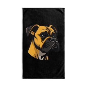 Boxer Plaid Hand Towel, Dog Lover Gift, Kitchen Decor, Pet Accessories, Unique Home Decor, Holiday Gift Idea