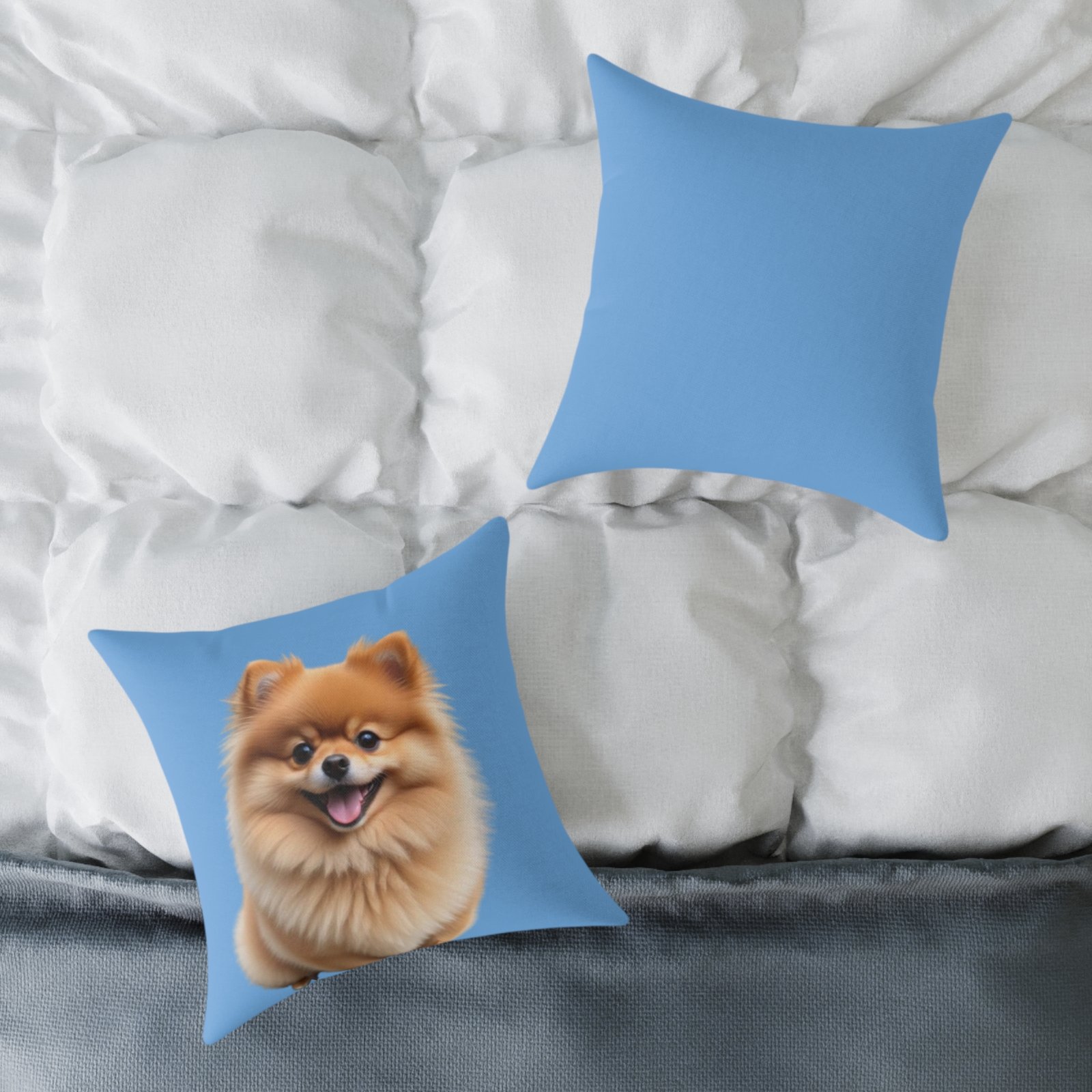 Pomeranian Dog Square Poly Canvas Pillow - Image 8