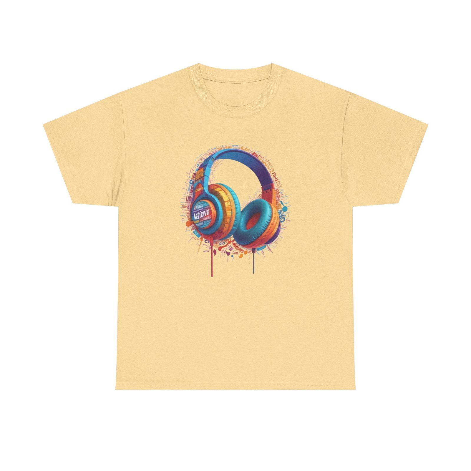Headphones Music Unisex Heavy Cotton Tee - Image 9