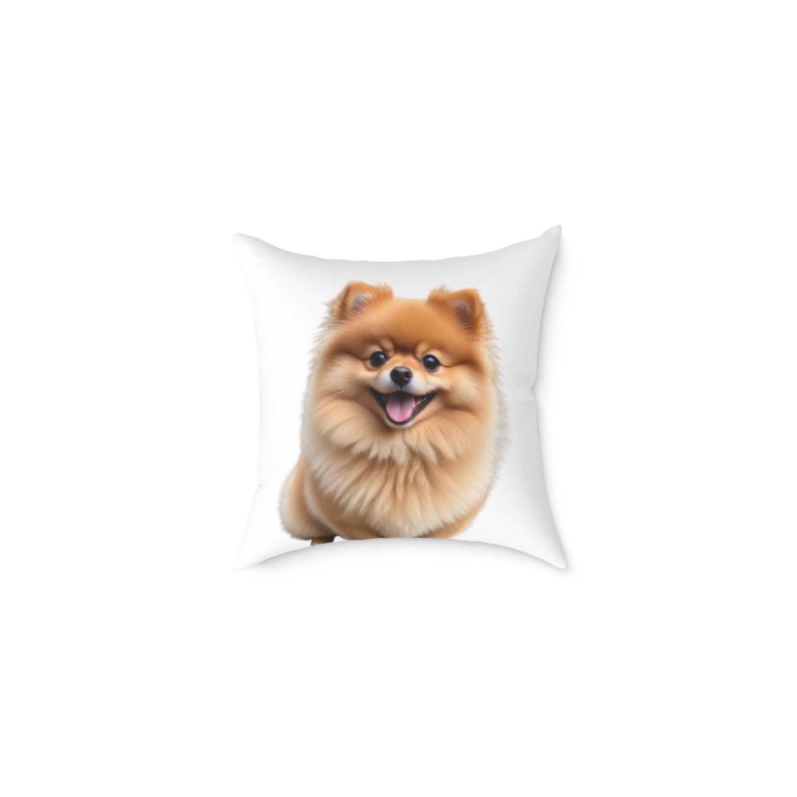 Pomeranian Dog Square Poly Canvas Pillow