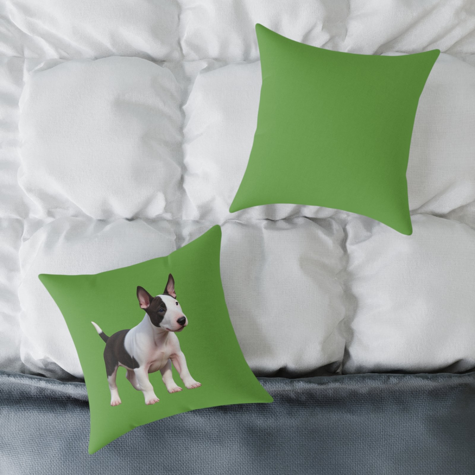 English Bull Terrier Square Poly Canvas Pillow - Image 8