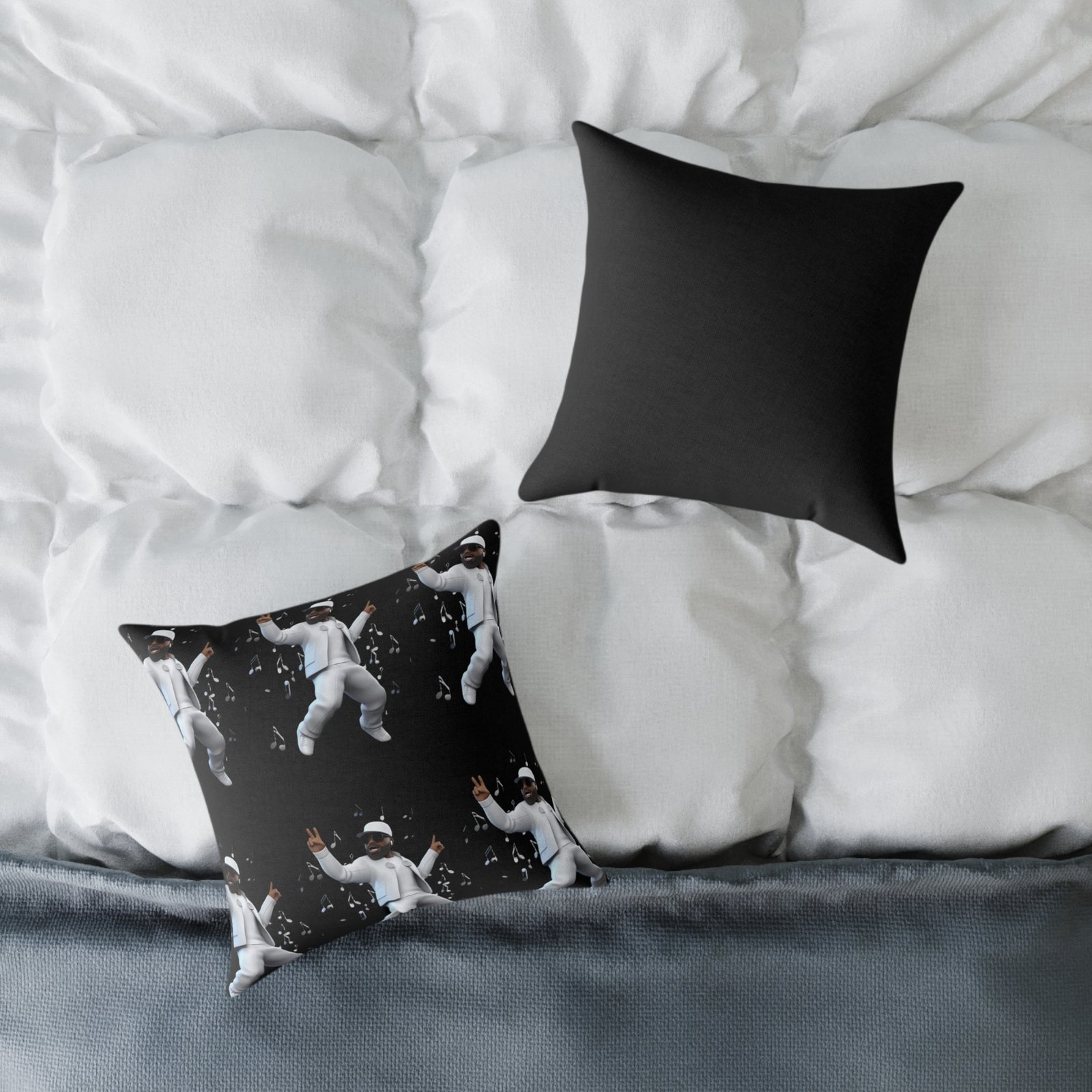 Music Man Cushion Square Poly Canvas Pillow 08 - Image 4