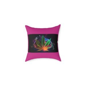 Weed Ganga Cannabis Marijuana  Square Poly Canvas Pillow Cushion 08