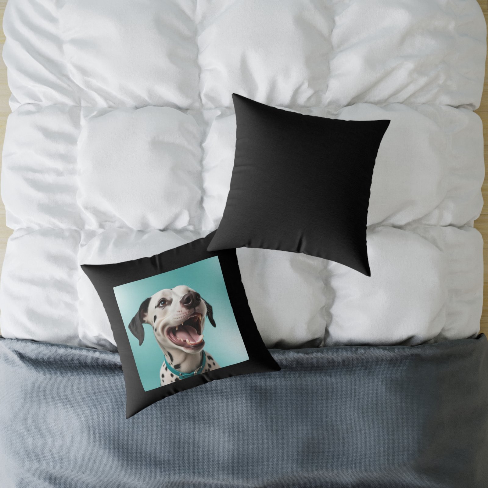 Pet Puppy Dog Dalmatian Square Poly Canvas Pillow Cushion 08 - Image 12