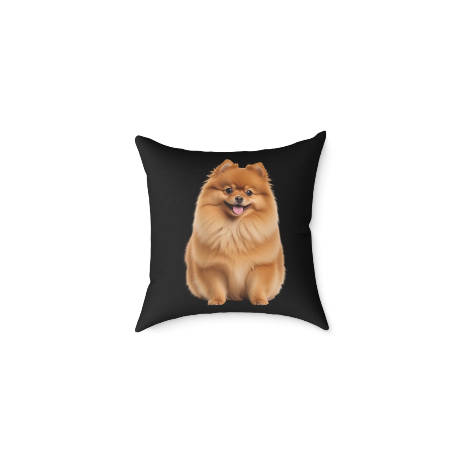 Pomeranian Dog Square Poly Canvas Pillow