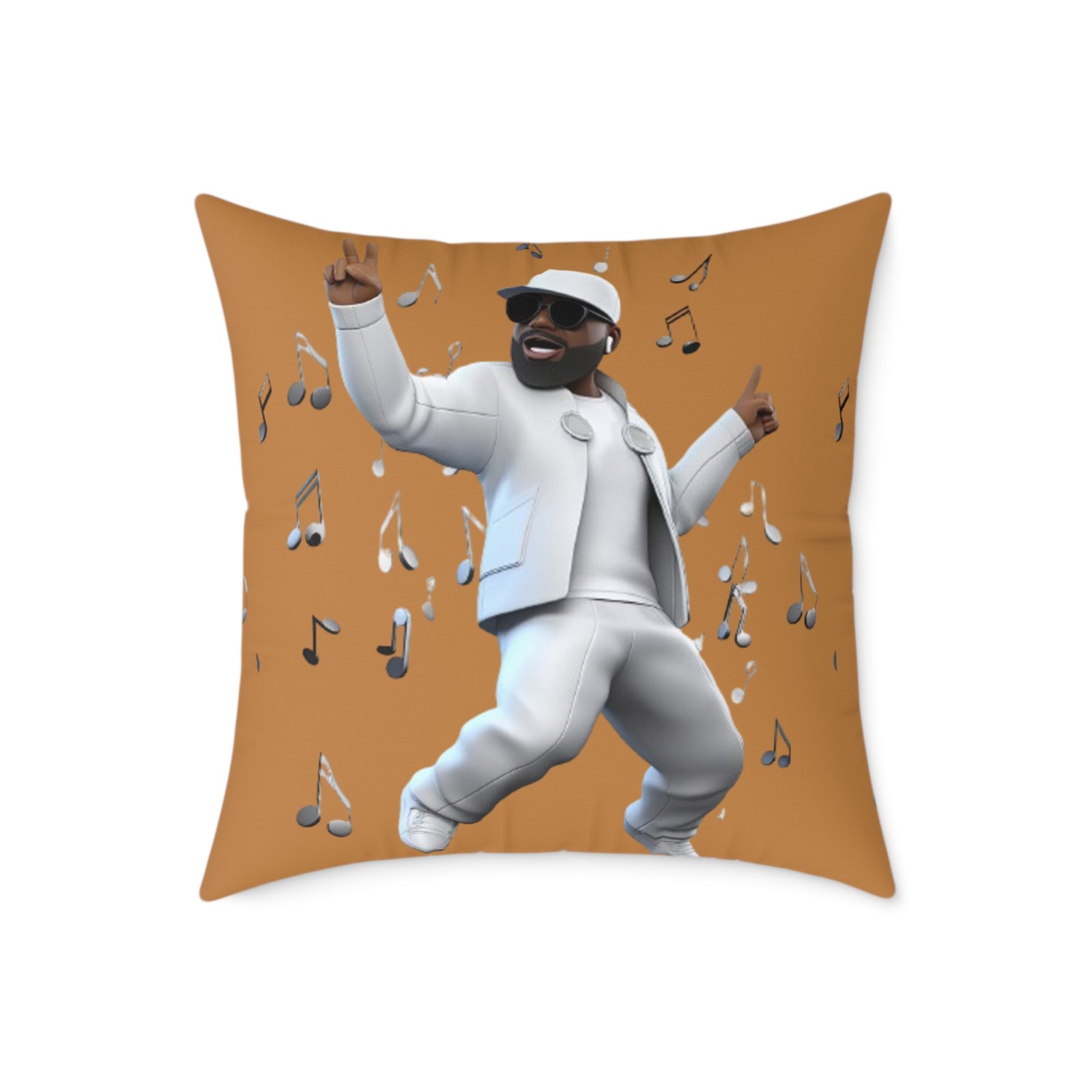 Music Man Cushion Square Poly Canvas Pillow - Image 13