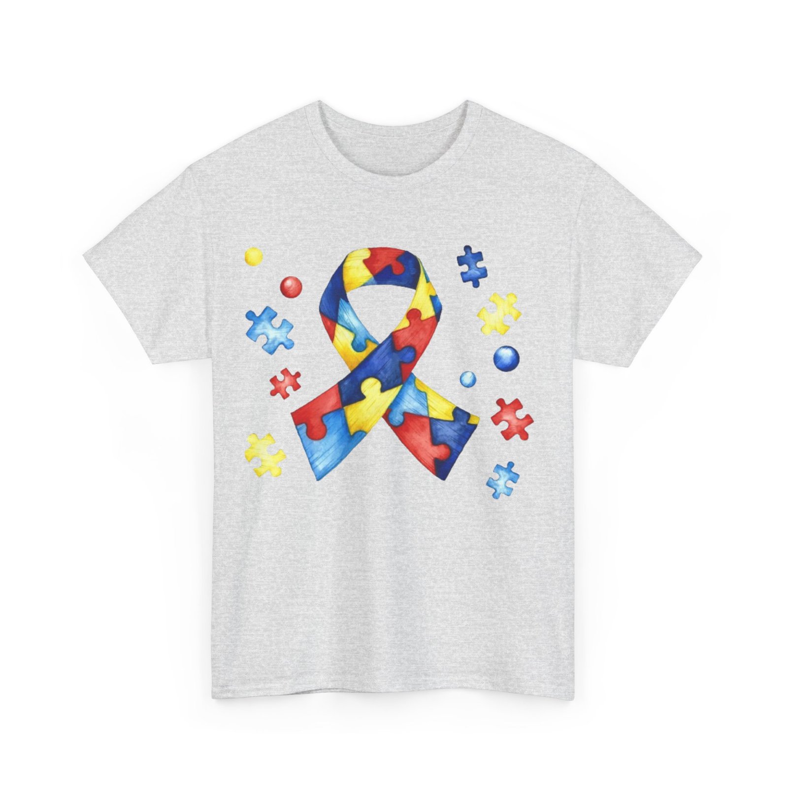 Autism Awareness Unisex Heavy Cotton Tee - Image 7