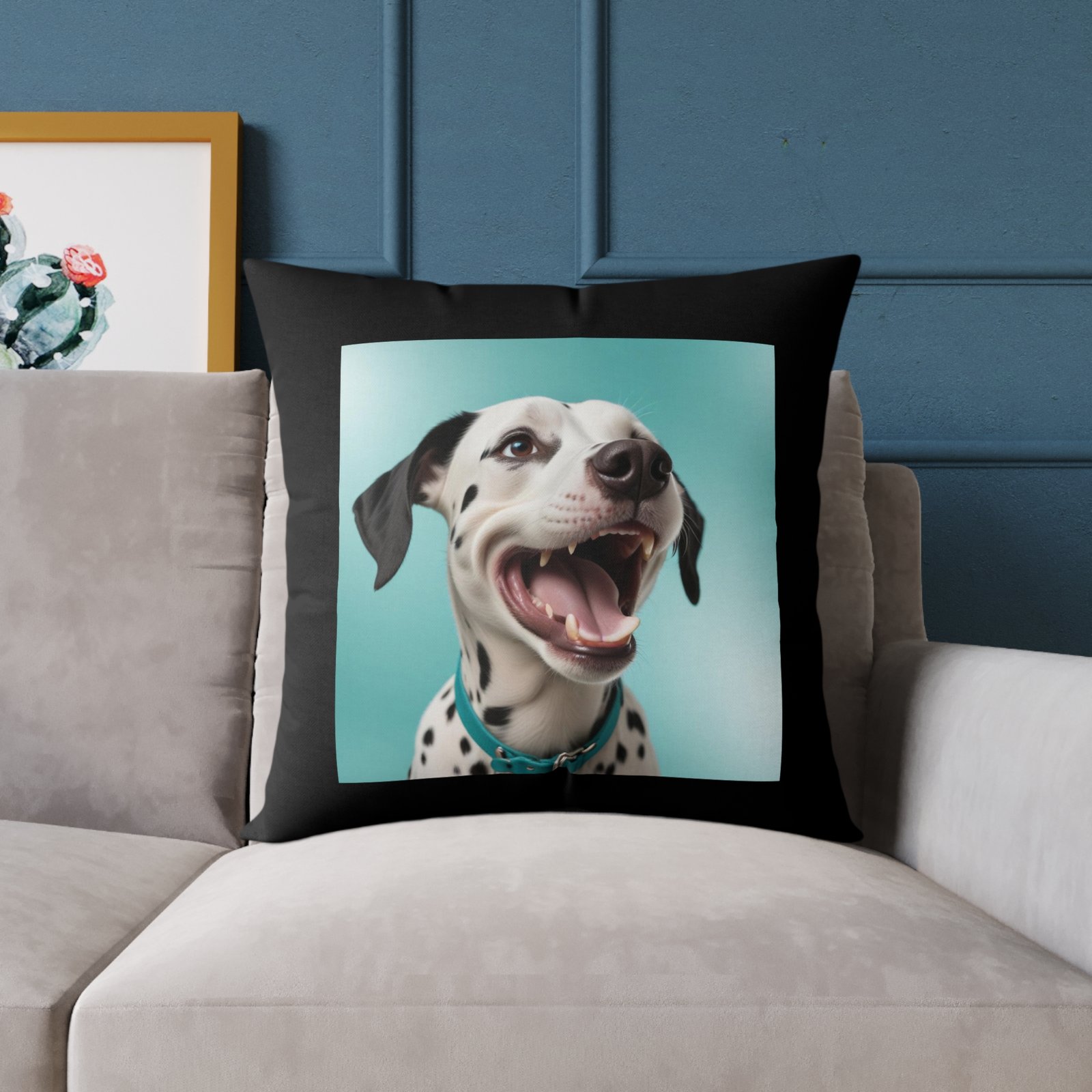 Pet Puppy Dog Dalmatian Square Poly Canvas Pillow Cushion 08 - Image 15